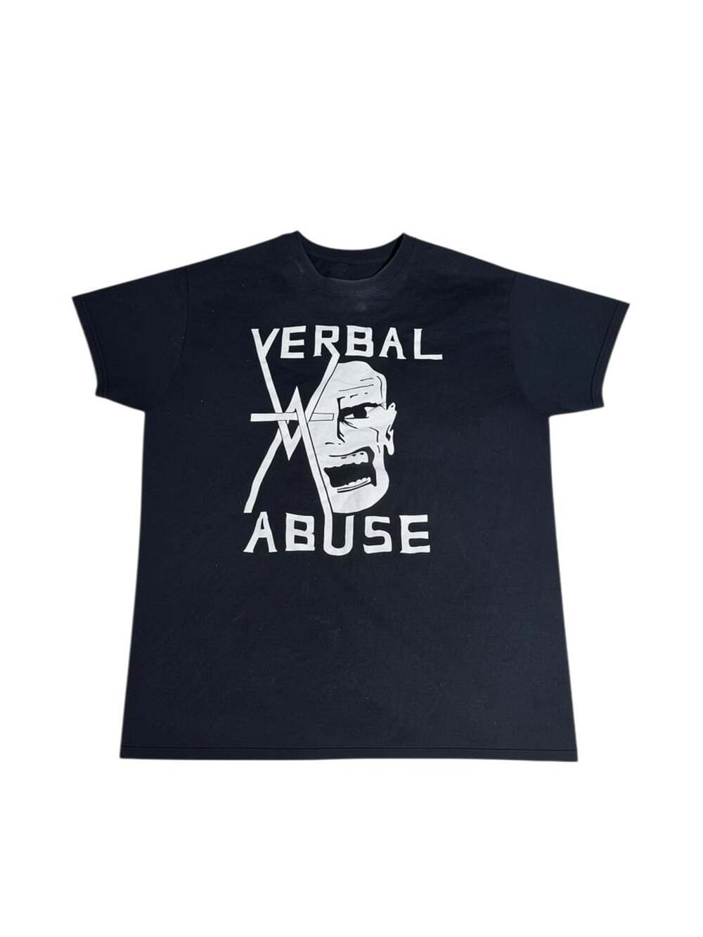Verbal Abuse Punk Hardcore Band Logo Black T-Shirt